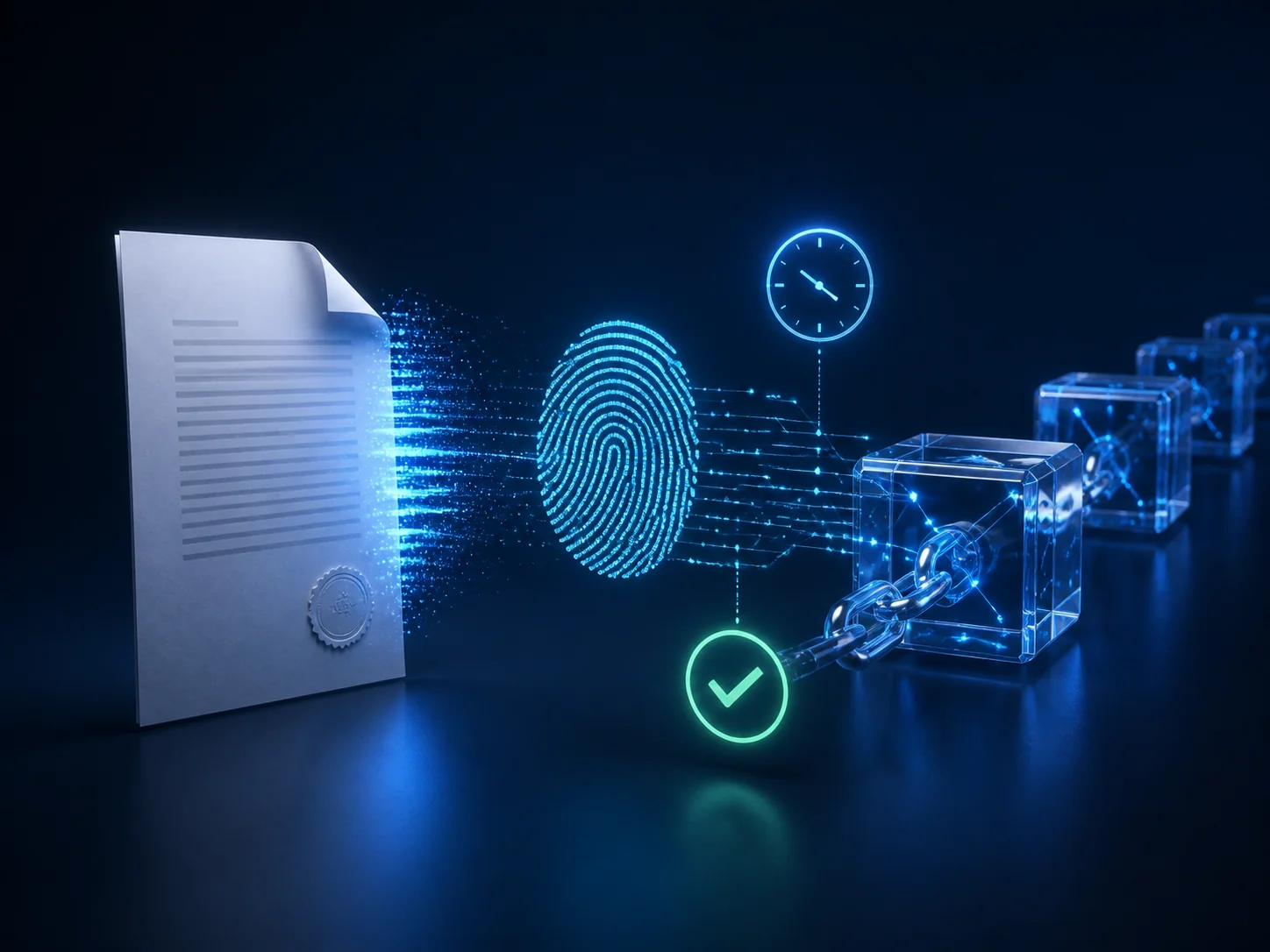 Documento collegato a una prova di integrità e a un timestamp blockchain